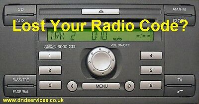 ford radio codes list